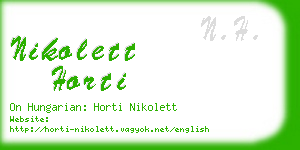 nikolett horti business card